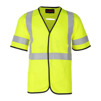 Le alte tute ignifughe ignifughe della camicia dell'abbigliamento di visibilità conferiscono alla costruzione del rivestimento