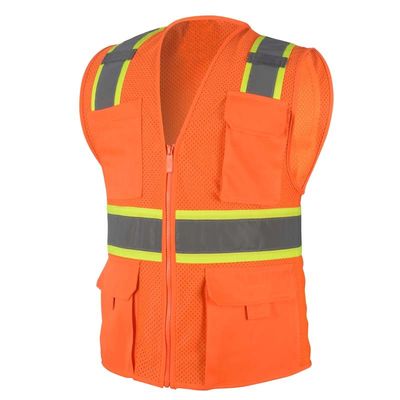 Tasche in serie dell'alto di visibilità del motociclo di sicurezza abbigliamento arancio della maglia multi