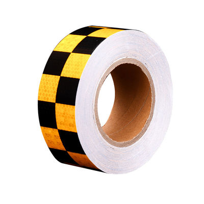 Rischio per la sicurezza retro che avverte giallo riflettente del nero del nastro per PVC variopinto di adesione delle automobili il forte