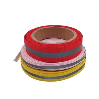 cinghie di nylon riflettenti rosse 15mm della tessitura del polipropilene di 25mm per lo zaino delle scarpe delle uniformi