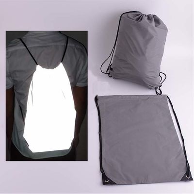 Ciao Vis Reflective Backpack Cycling Light olografico ha riciclato il cordone normale di acquisto di sport del cotone del poliestere