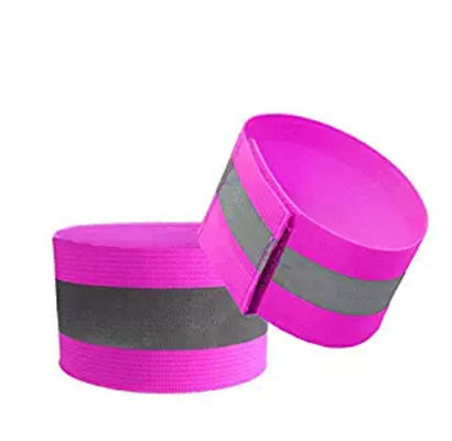 Bracciali riflettenti su ordinazione per pareggiare elastico di riciclaggio di camminata delle strisce regolabili verdi dei corridori
