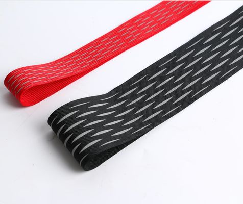 Nylon riflettente della cinghia elastica della tessitura del jacquard tessuto per l'abbigliamento della borsa