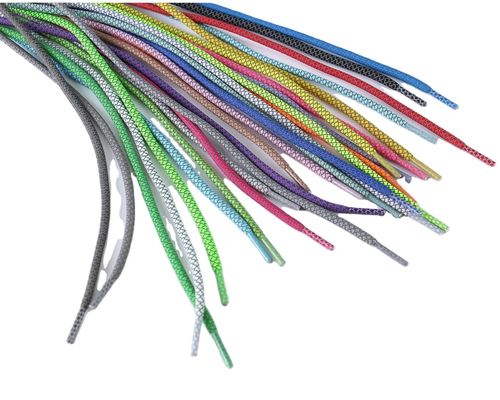 I laccetti di Grey White Reflective Shoe Strings arrotondano per le scarpe di funzionamento di sport