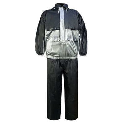 Impermeabile riflettente respirabile leggero di riciclaggio riflettente d'argento del cappotto del rivestimento della pioggia con il cappuccio