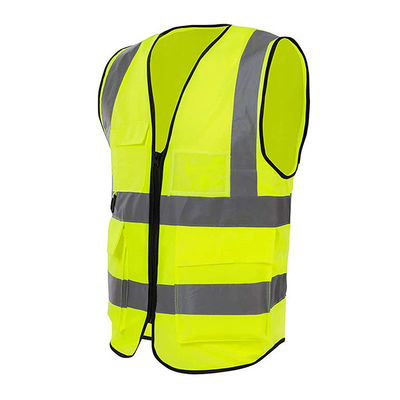 Alta maglia riflettente della costruzione di edifici del giardino di Vis Running Gilet Bibs Straps per gli uomini