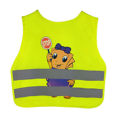 Usura di riciclaggio della scuola di Vis Jackets Vest Cartoon Kids della maglia riflettente dei bambini ciao respirabile