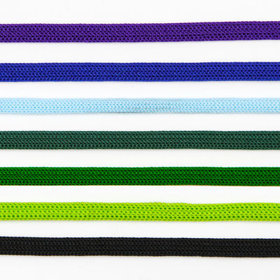 La porpora Grey Black Reflective Shoe Laces ha colorato il nylon intrecciato piano dell'alta visione
