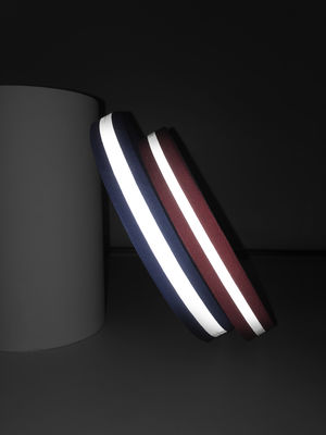 Le scarpe cucono sul trasferimento di calore blu del jacquard della tessitura riflettente che stampa Logo Polyester Strip