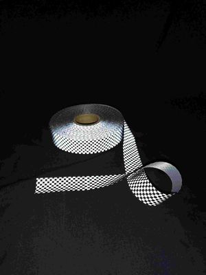 Altamente strisce riflettenti di sicurezza del tessuto di cotone della tessitura riflettente di visibilità per le scarpe delle borse delle uniformi