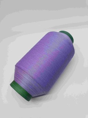 Filato per maglieria del filo riflettente leggero su ordinazione del ricamo per la maglietta Logo Clothing Purple