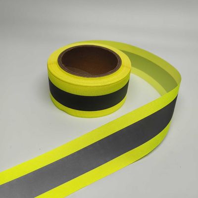 Giallo Argento Giallo Tela riflettente ad alta visibilità per abbigliamento borse abbigliamento sportivo